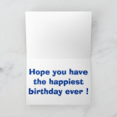 CARTE "HEUREUX ANNIVERSAIRE" WAVY RAINBOW HORSE (Intérieur)