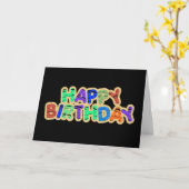 CARTE HEUREUX ****AOÛT**** ANNIVERSAIRE (Fleur jaune)
