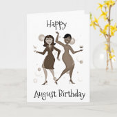 CARTE HEUREUX ***AOÛT ANNIVERSAIRE**** À VOUS! (Fleur jaune)