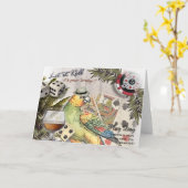 Carte heureux "birday " (Fleur jaune)