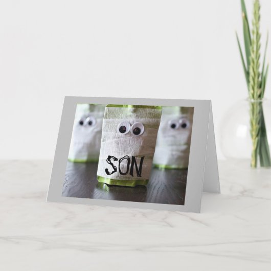 CARTE HEUREUX "BOO" HALLOWEEN À NOTRE ***SON*** (Devant)