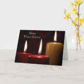 Carte Heureux bougies solstice d'hiver (Fleur jaune)
