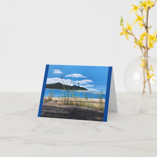 Carte Heureux. Camp Hideaway à Netarts Bay (Fleur jaune)