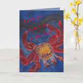 Carte Heureux cancer d'anniversaire (Fleur jaune)