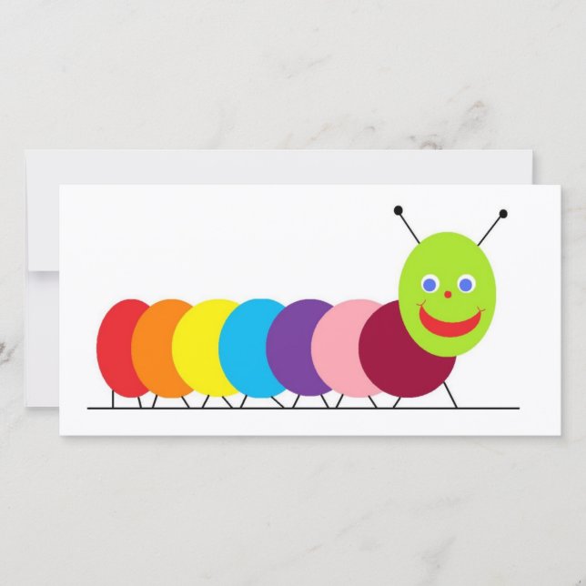 Carte Heureux Caterpillar (Devant)