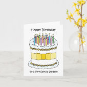 Carte Heureux chirurgien d'anniversaire (Fleur jaune)