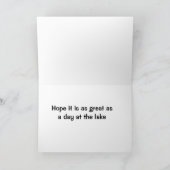 CARTE HEUREUX COMME UNE JOURNÉE AU LAC - ANNIVERSAIRE SO (Intérieur)