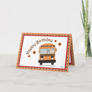 Carte Heureux conducteur de bus d'anniversaire