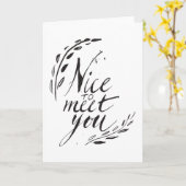 Carte Heureux de vous rencontrer (Fleur jaune)