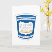 Carte Heureux De Vous Servir NYC Blue Greek Deli Coffee  (Fleur jaune)
