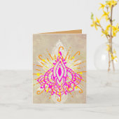 Carte Heureux Diwali (Fleur jaune)