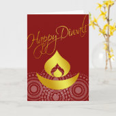 Carte Heureux Diwali (Fleur jaune)