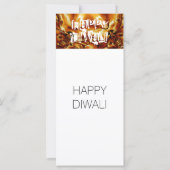 Carte Heureux Diwali Salutation or cuivre brillant étoil (Dos)