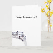 Carte Heureux Fiançailles (Fleur jaune)