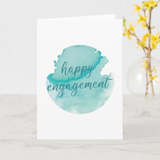 Carte Heureux Fiançailles (Fleur jaune)