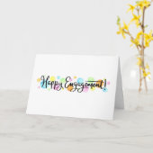 CARTE "HEUREUX FIANÇAILLES" À VOUS DEUX (Fleur jaune)