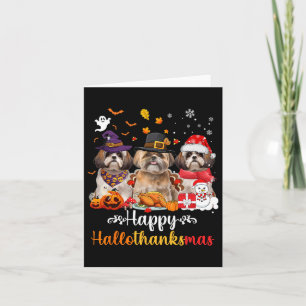 Carte Heureux Hallothanksmas Chih Tzu Chien Halloween Ch