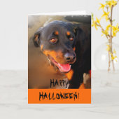 CARTE HEUREUX HALLOWEEN ! (Fleur jaune)