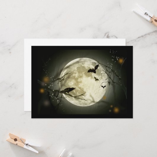 Carte heureux Halloween (Devant/Arrière en situation)