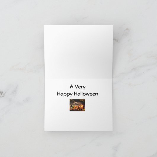 CARTE *HEUREUX HALLOWEEN* À UNE FILLE DOUCE (Intérieur)