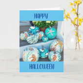 CARTE HEUREUX **HALLOWEEN** AVEC DES CITROUILLES INCONTO (Fleur jaune)