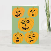 Carte HEUREUX HALLOWEEN Citrouille Jack-O-Lanterns (Devant)