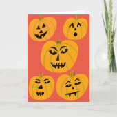 Carte HEUREUX HALLOWEEN Citrouille Jack-O-Lanterns (Devant)
