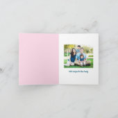 Carte Heureux Hanoukka Pink Menorah Photo (Intérieur)