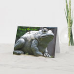 Carte Heureux Hoppy Brother Frog<br><div class="desc">Photo "Big Brother" par Pat Merewether</div>