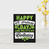 Carte Heureux Jour de la Saint Patrick Et Oui C'Est Mon  (Fleur jaune)