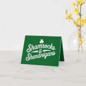 Carte Heureux Jour de la Saint Patrick Lucky Shamrock&Sh (Fleur jaune)