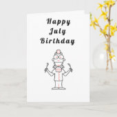CARTE HEUREUX *****JUILLET**** ANNIVERSAIRE POUR **LUI** (Fleur jaune)