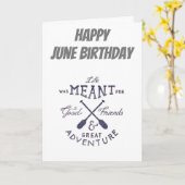 CARTE HEUREUX *****JUIN***** ANNIVERSAIRE (Fleur jaune)