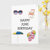 CARTE HEUREUX ***JUIN*** ANNIVERSAIRE (Fleur jaune)