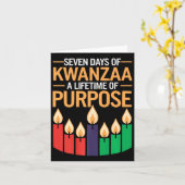 Carte Heureux Kwanzaa bougies Afrique Fête Afrique Améri (Fleur jaune)