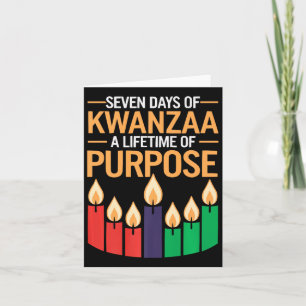 Carte Heureux Kwanzaa bougies Afrique Fête Afrique Améri