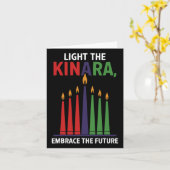 Carte Heureux Kwanzaa bougies Afrique Fête Afrique Améri (Fleur jaune)