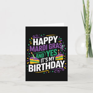 Carte Heureux Mardi Gras Oui Mon anniversaire Anniversai