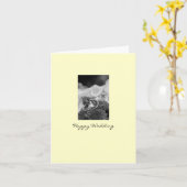 Carte Heureux Mariage (Fleur jaune)