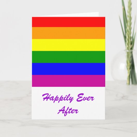 Carte Heureux Mariage après/gay (Devant)