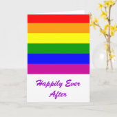 Carte Heureux Mariage après/gay (Fleur jaune)