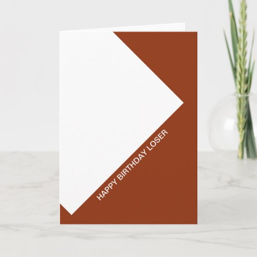 Carte heureux perdant d'anniversaire (Devant)