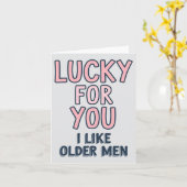 Carte Heureux Pour Vous J'Aime Les Hommes Âgés Drôle Ann (Fleur jaune)