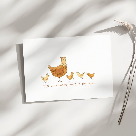 Carte Heureux que tu es ma mère Hen et les filles Fête d