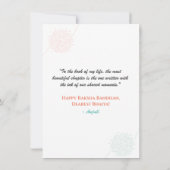 Carte Heureux Raksha Bandhan frère amour (Dos)