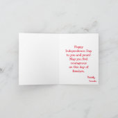 Carte Heureux salut 4 juillet (Intérieur)