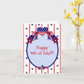 Carte Heureux salut 4 juillet (Fleur jaune)