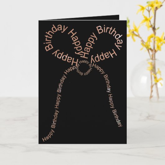 Carte Heureux salutation BIrthday Bow (Fleur jaune)