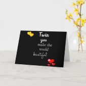 CARTE **HEUREUX SIS D'ANNIVERSAIRE** VOUS RENDEZ TOUT BE (Fleur jaune)