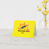 Carte heureux solstice d'été 2026 (Fleur jaune)